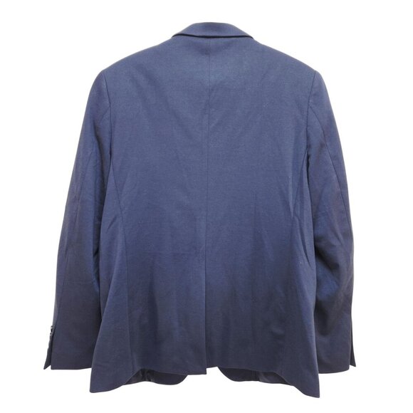 Mens Navy Blue Two-Button Blazer Jacket Coofandy Size L Tailored Fit - Picture 2 of 6